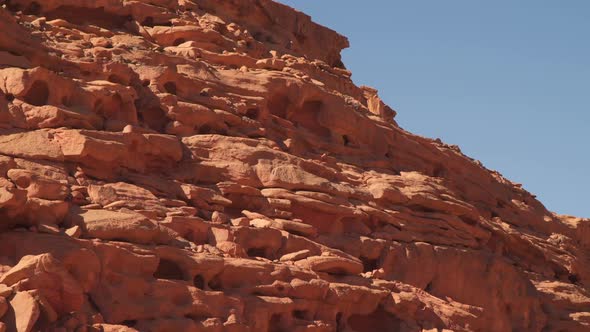 Bizarre Cliff in Color Canyon in Egypt