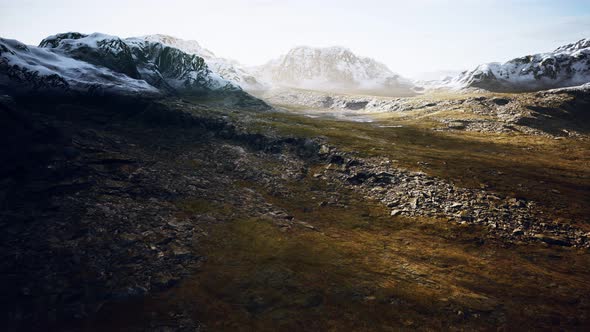 Polar Ural Mountain and Fields