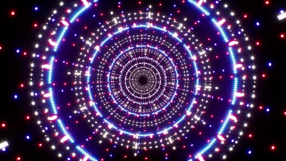 Glittering Red and Blue Light Portal Background Loop 4K