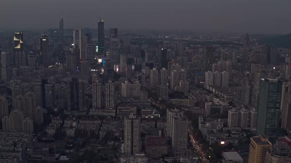 Night scene of the Nanjing city