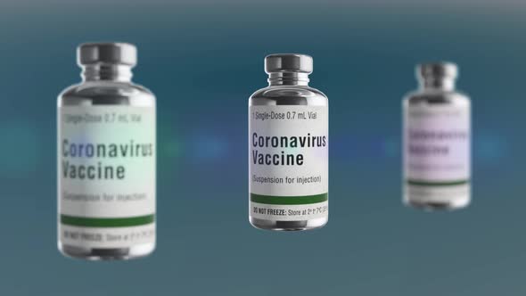 Coronavirus Covid-19 Vaccine Bottles 4K - Backgrounds