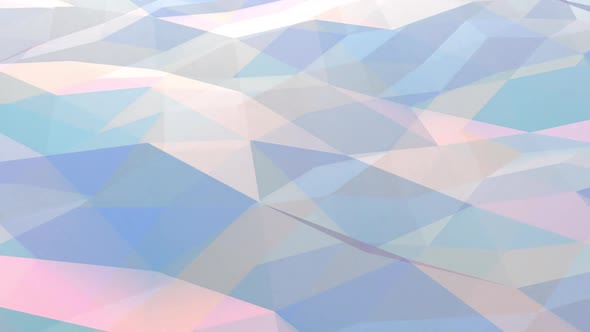 a dynamic background of randomly moving geometric shapes, made in a cool color key