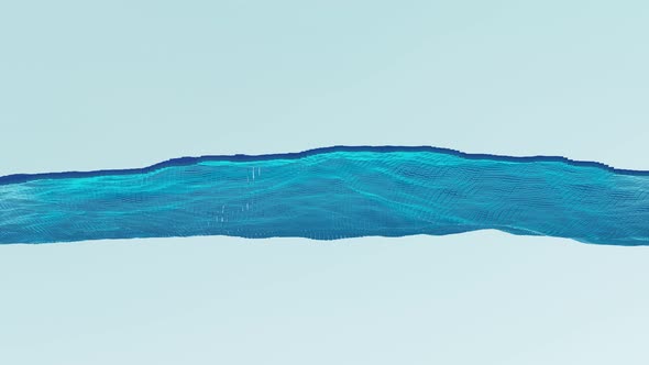 Looped animation. Water Surface Waving. Modern colorful wallpaper. Clear water