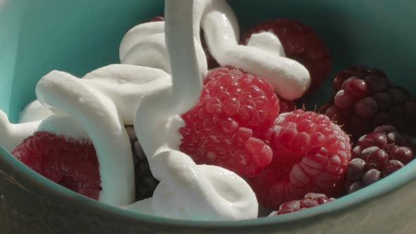 Raspberries with Cream