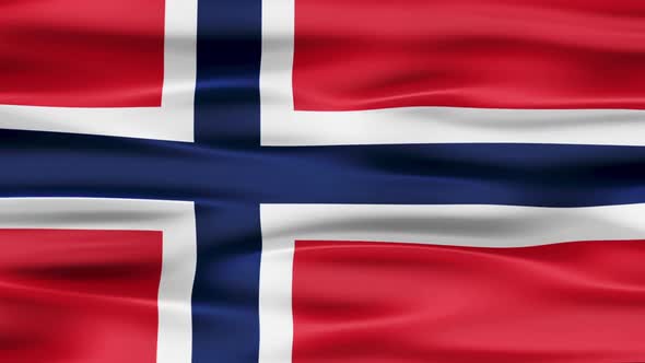 Svalbard And Jan Mayen Flag Waving