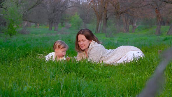 Mom and Daughter in the Park