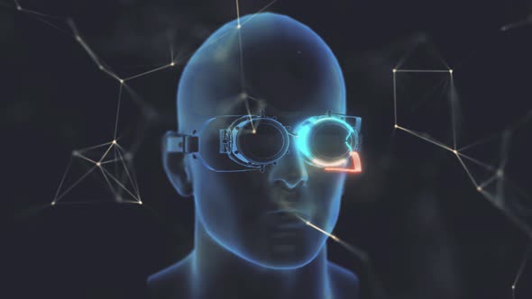 Steampunk Glasses In Head 4k