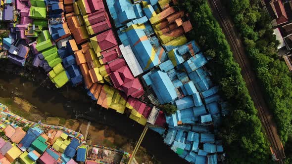 Aerial shoot of Colorful Village 