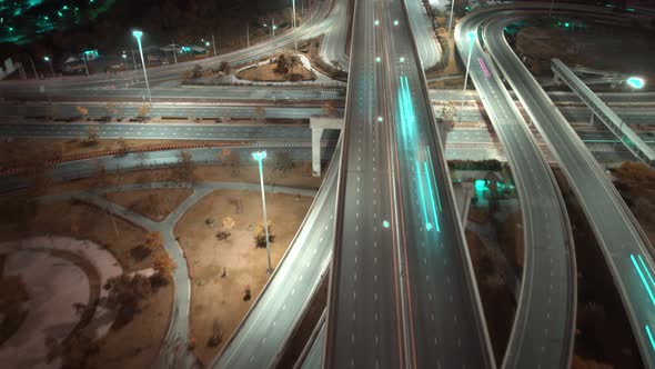 4K : footage hyperlapse expressway for transportation concept.