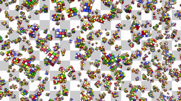 Falling Rubik's Cubes Loop