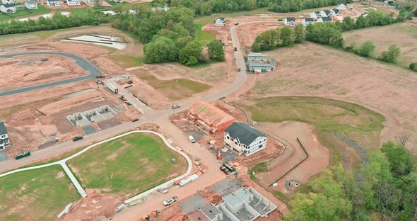 Preparation process in view of new residential construction works site house