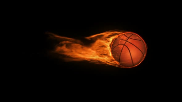 Burning Basketball Seamless Loop