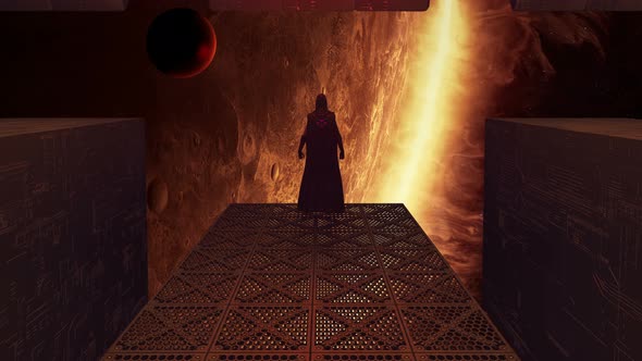 Alien Ship Exploring A Planet With Amazing Atmosphere alt