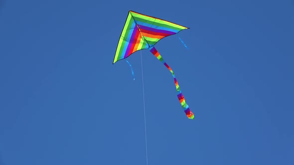 Colorful Kite In The Blue Sky