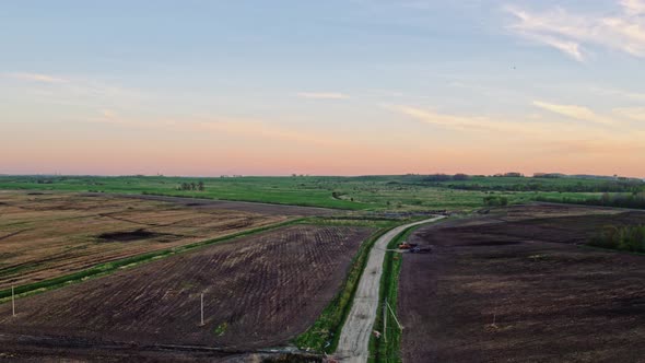 Flight Over the Fields in the Suburbs of St. Petersburg 