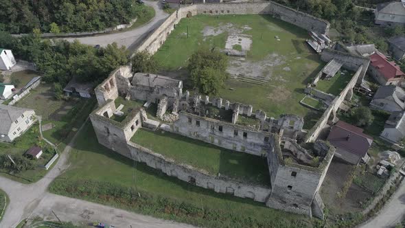 High angle view of Chorktiv Castle