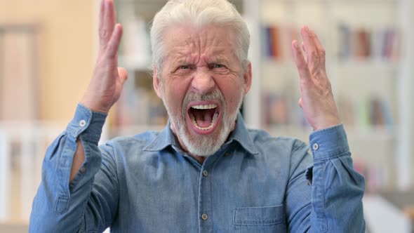 Angry Old Man Shouting, Screaming