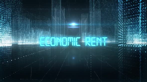 Skyscrapers Digital City Economics Word Economic Rent