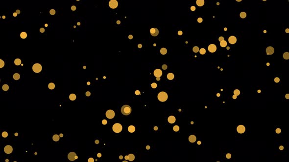 Shining glow golden dust particles sparkle on black background 4K Video Birthday, Anniversary