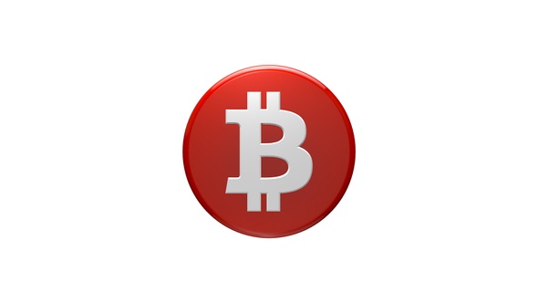 3D Bitcoin Cryptocurrency Symbol Seamless Rotated