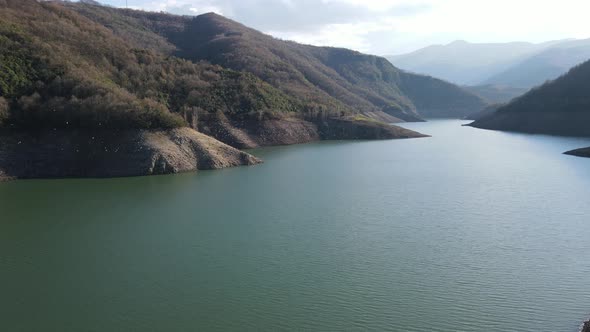 dam, lake, birds