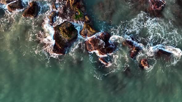 Texture of the sea aerial view 4K