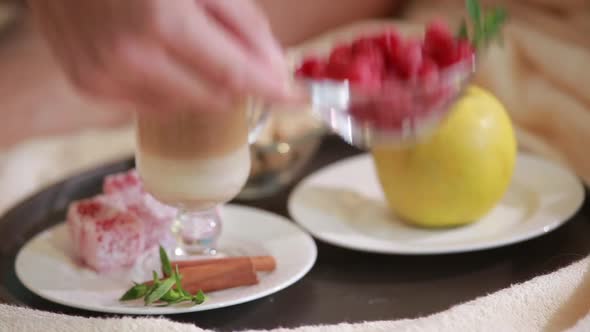 Layered Rhubarb and Quark Dessert