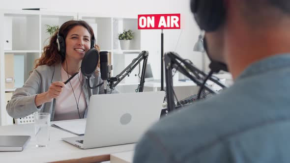 Podcast Recording in Broadcast Studio