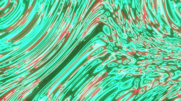 Emerald And Red Hypno Waves Vj Loop Background HD