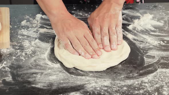 Cooking italian pizza