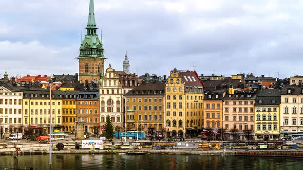 4K Timelapse of Stockholm Sweden Scandinavia