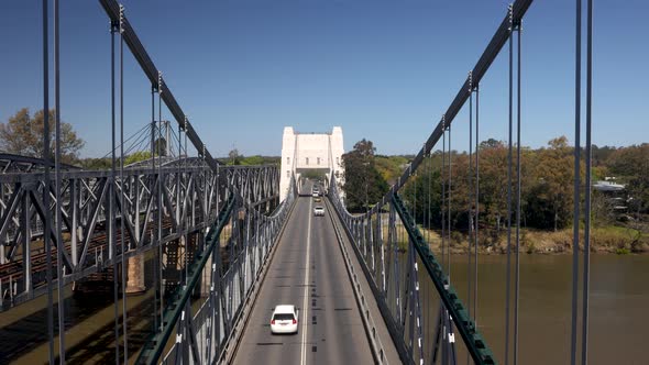 Traffic crossing Walter Taylor Bridge, Brisbane Australia