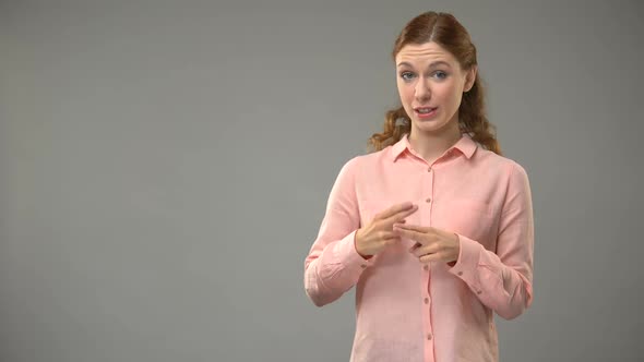 Female Asking What Is Your Name in Sign Language, Showing Words in Asl Lesson