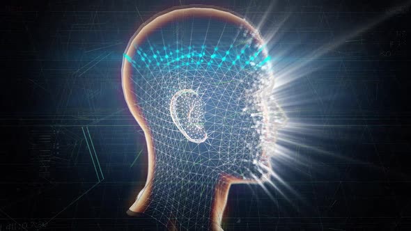 AI 3D Biometric Face Id Scanning Technology Seamless Loop