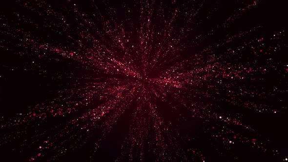Glittering Red Particle Burst Loop
