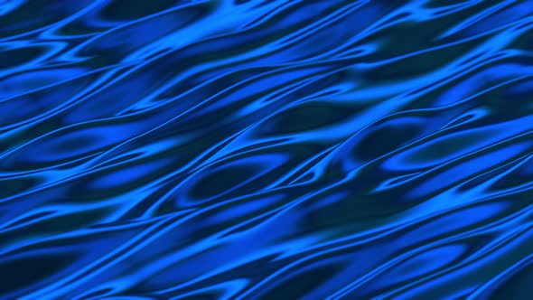 Blue Metallic Silk Waves