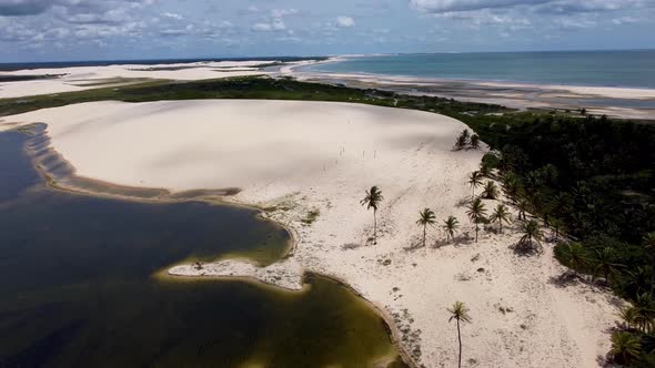 Jericoacoara Brazil. Tropical scenery for vacation travel. Northeast Brazil.