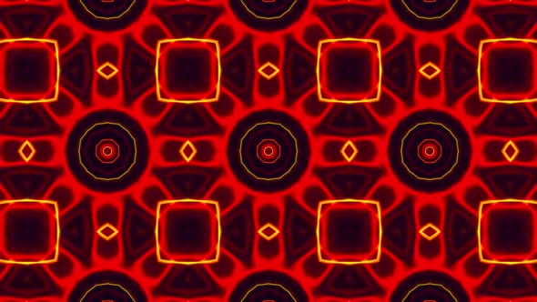 Neon Red Line Abstract Liquid VJ Kaleidoscope Background Seamless Loop V2