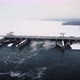 Hydroelectric Dam on River at Winter Landscape - VideoHive Item for Sale
