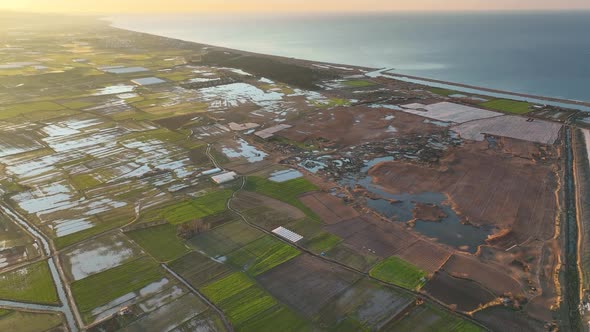 Farm Background Texture 4 K Aerial View