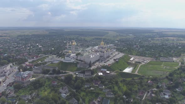 Aerial view of Pochaiv