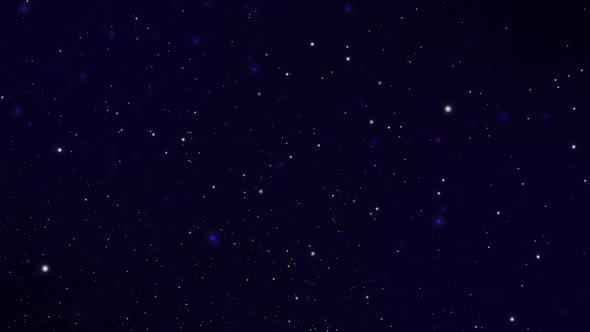 Dark dreamy galaxy background with white shiny glowing stars which stars flying in space