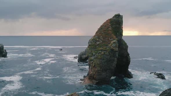 Crohy Head in Donegal Ireland ocean waves on rocks