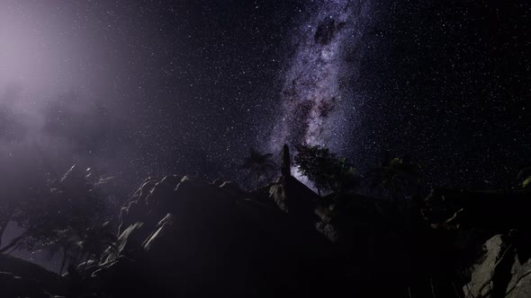  Astrophotography Star Trails Over Sandstone Canyon Walls