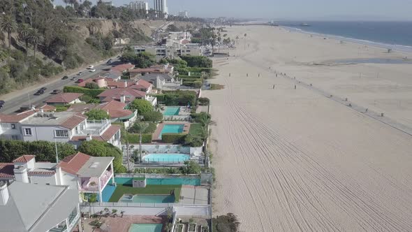 Aerial Drone Shot of Miami Beach California