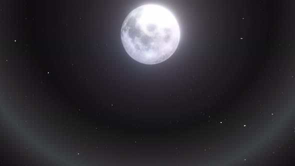 Night moon and stars
