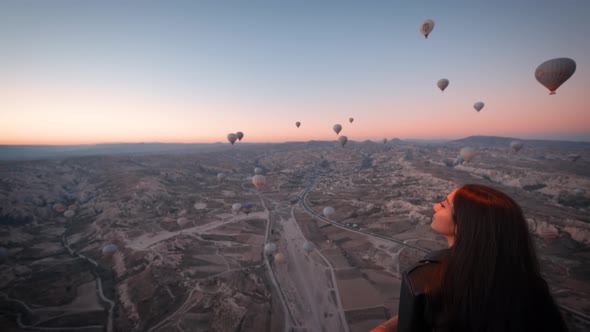 Hot Air Balloon During a Ride