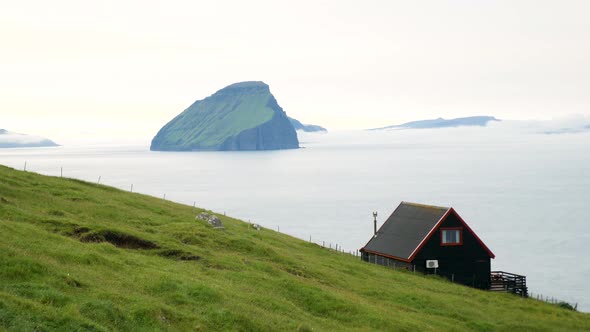 Beautiful View of Famous Rocks in Faroe Islands