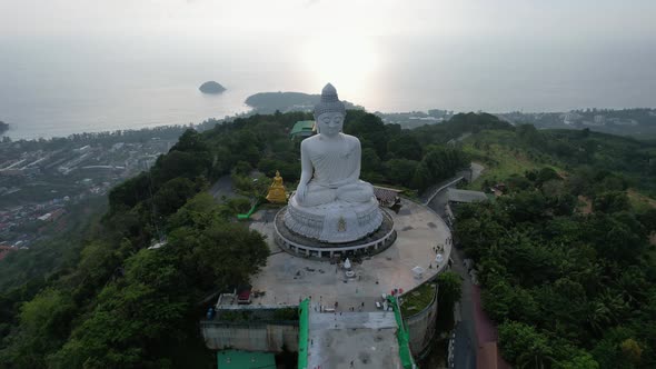Drone View of the Big Buddha Thailand