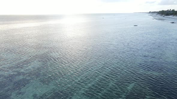 Indian Ocean Near the Coast of Zanzibar Island Tanzania Slow Motion